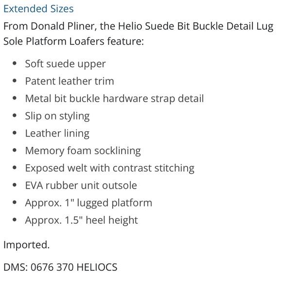 NWOB Donald J. Pliner Helio Suede Bit Buckle Detail Lug Sole Platform Loafers - Picture 9 of 9